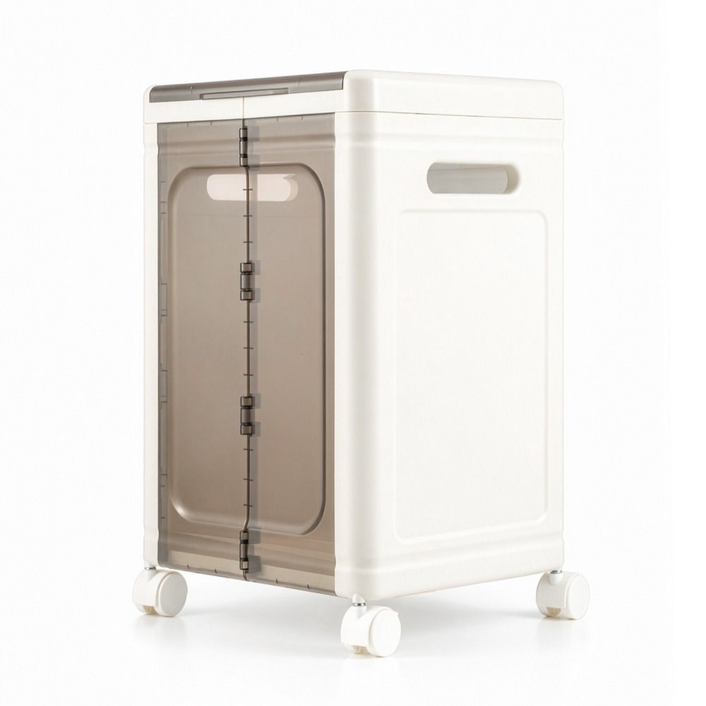 TEMU 1pc Multifunctional Home Storage Cabinet White, Ideal For Organizing Clothes Books In Living Rooms, Offices, Bedrooms, For Easy View, Multilayer