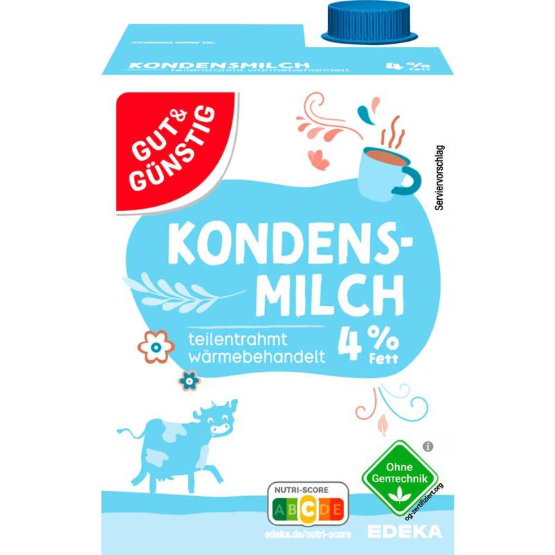 16x Gut&günstig Condensed Milk 4% 340g Vlog (16x340g)