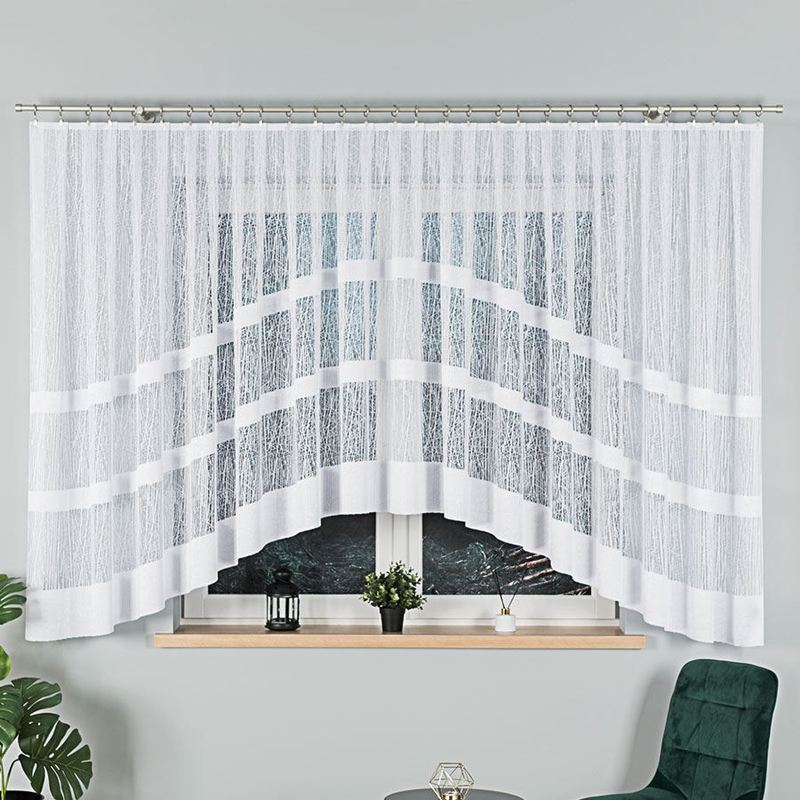 Image of - Jacquard Curtain With A Hem At - 500x160 Cm - White
