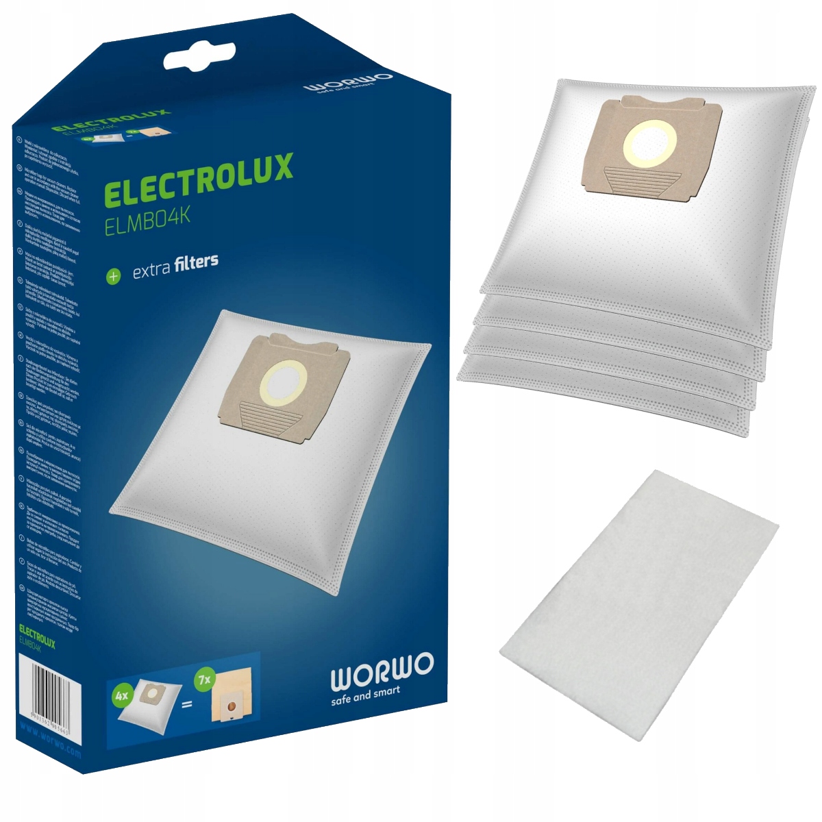 Image of Vacuum Bags, 4-pack Synthetic With Inlet Filter, Perfect For Xio Z 1009-z 1039 Models, , , Performance, High Quality