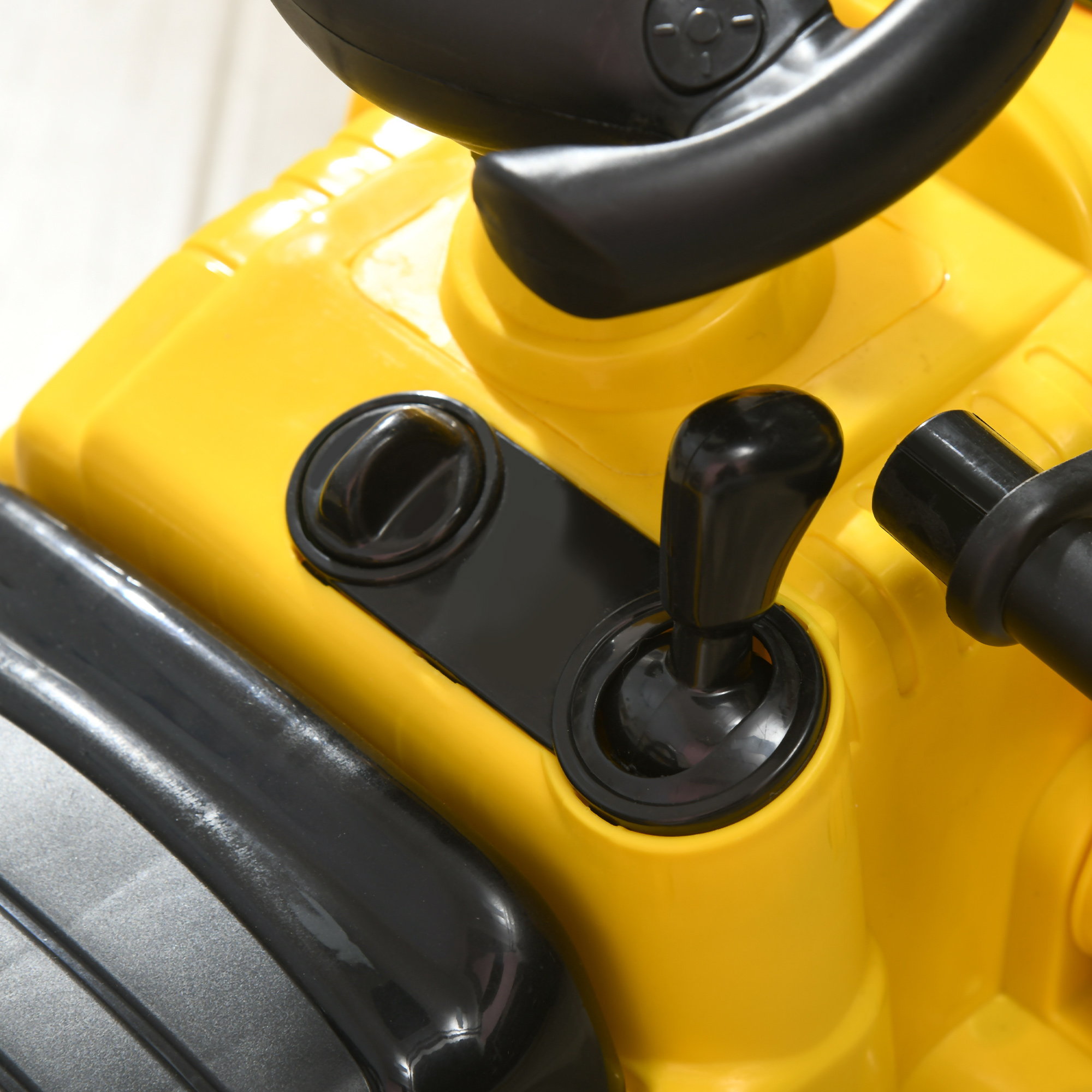 Rij-Excavator met Bak, Kinder Excavator met Opbergruimte Onder de Zitting