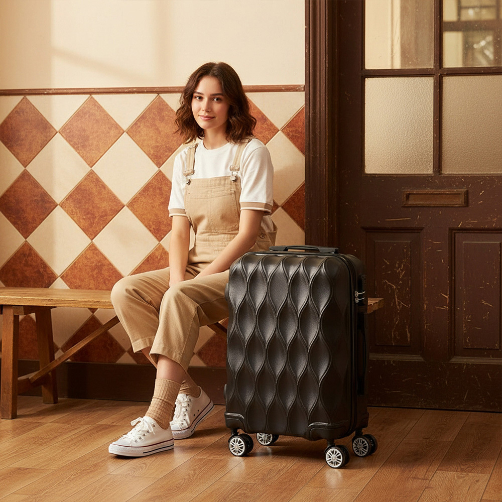 20 Inch Travel Suitcase with Spinner Wheels and Hardcase Shell