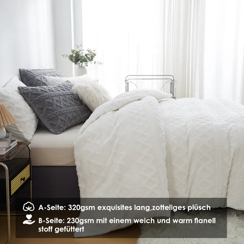 warme bettwäsche flanell flauschig plüsch winterbettwäsche