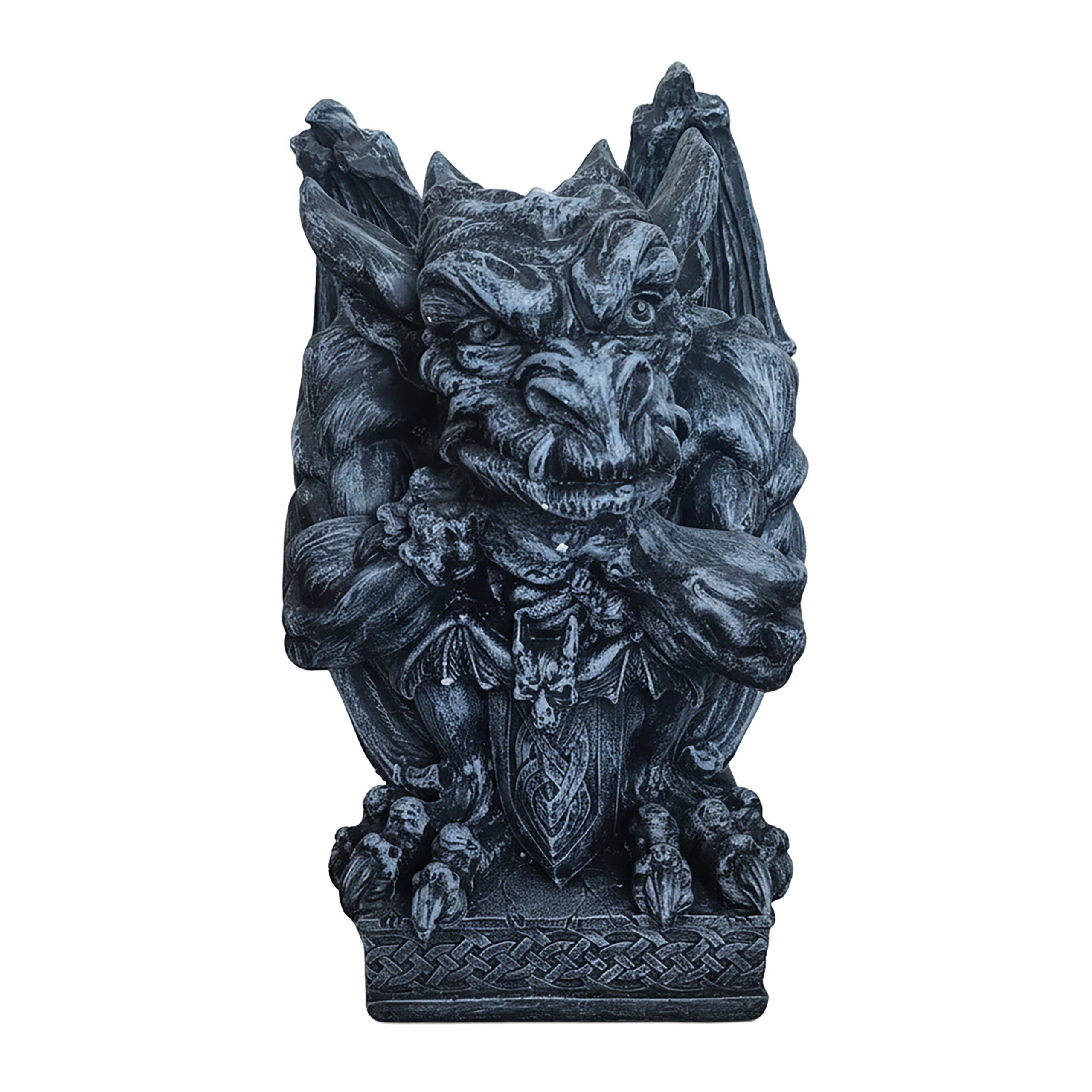 Gargoyle Figure In Gray - (w)28 X (h)42 X (d)28 Cm