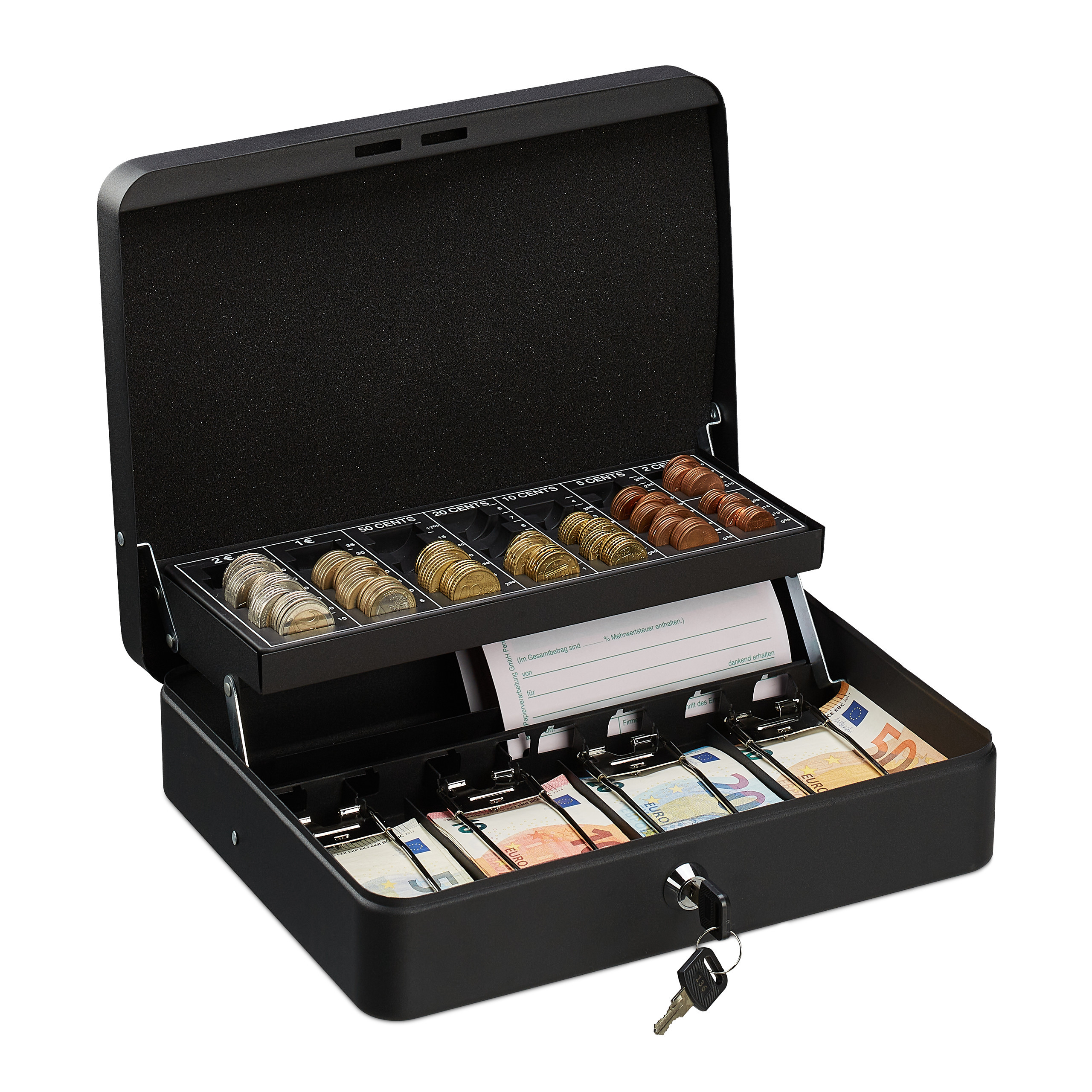 E-shop Geldkassette in Schwarz
