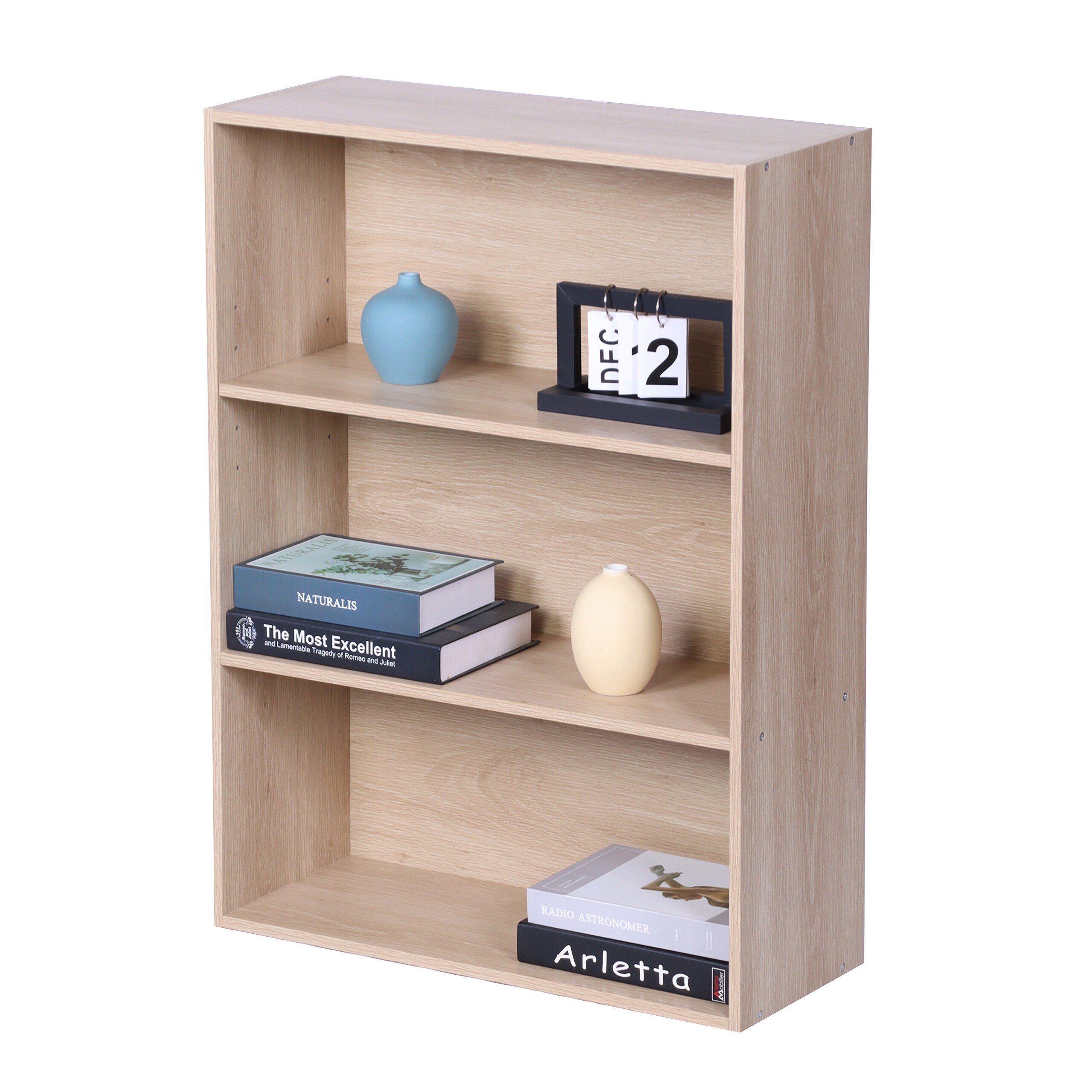 Oak Bookshelf - (w)60 X (h)82 X (d)24 Cm