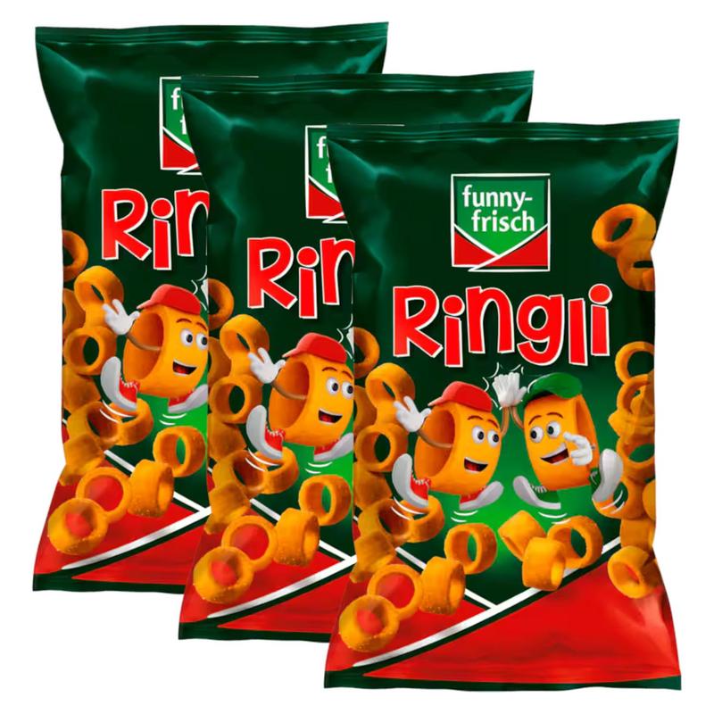 Image of 3x Funny-frisch Ringli Paprika 75g (3 Pack Of 75g Each)
