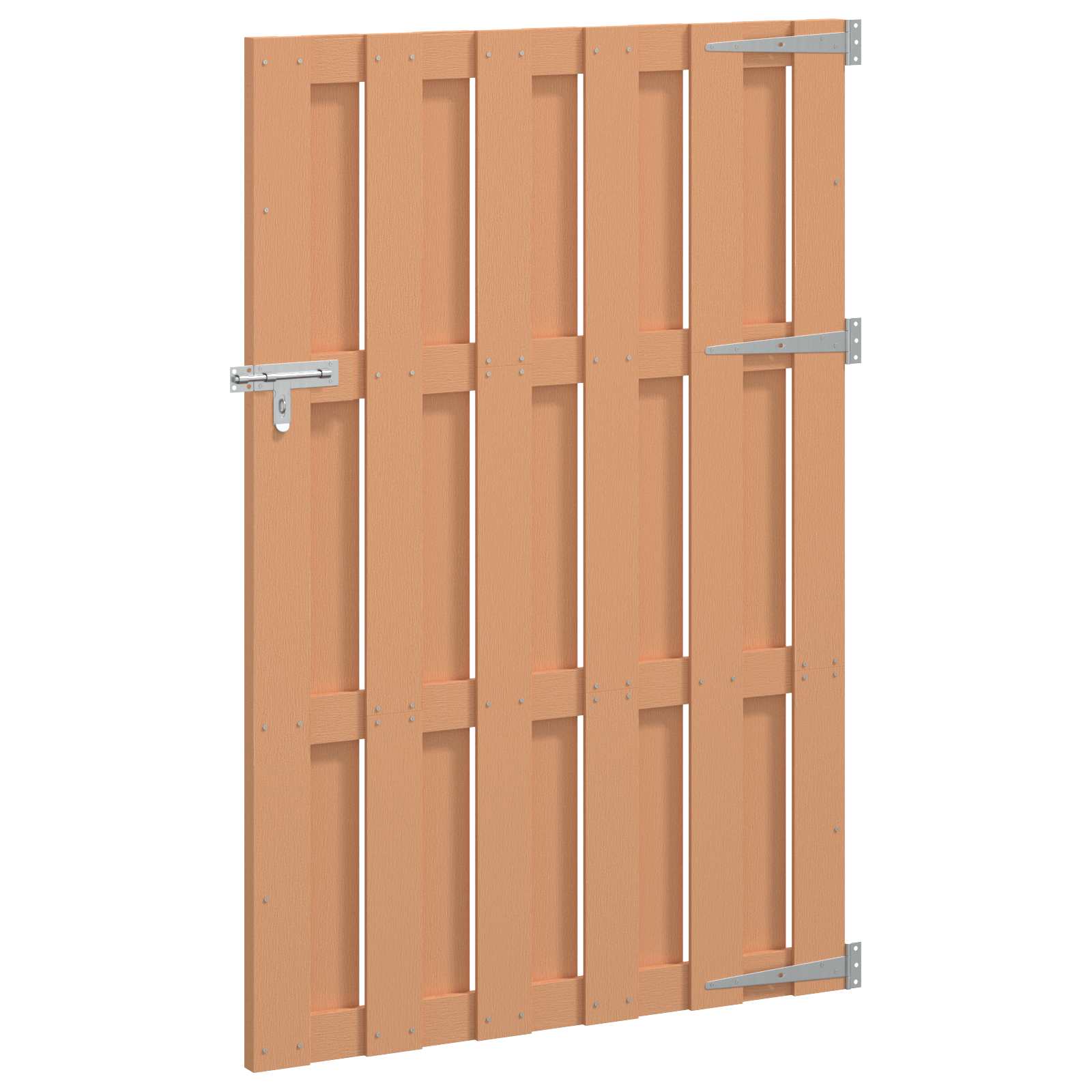 Image of Vidaxl Garden Gate 100 X 150 Cm Wpc And Aluminum Brown