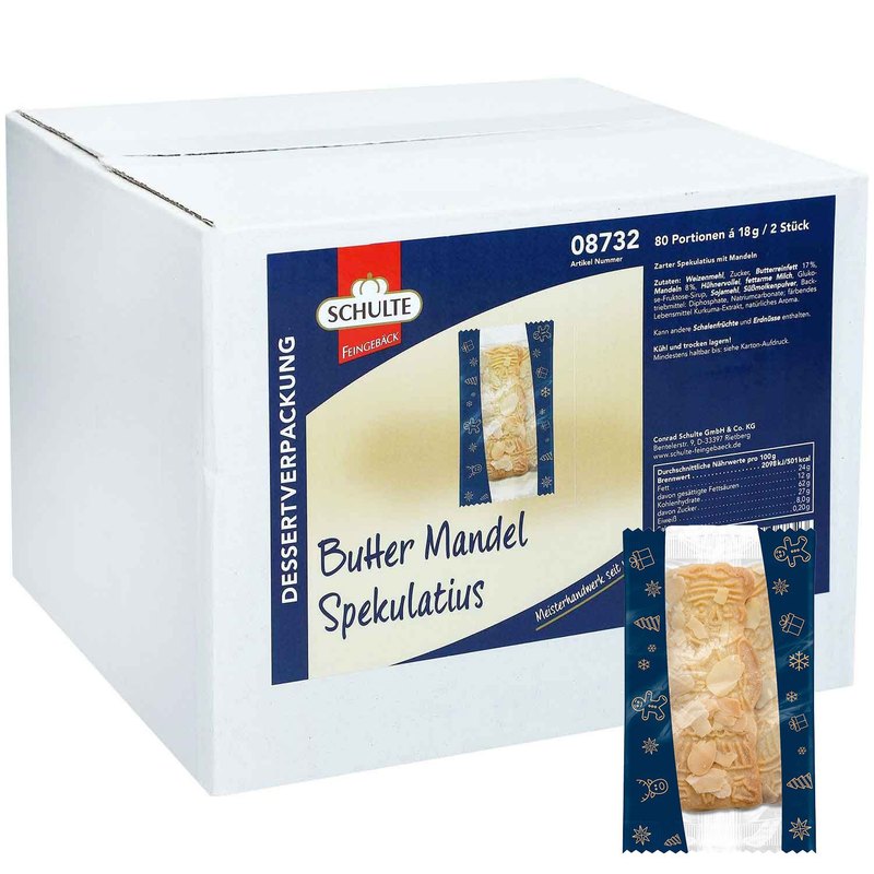 Image of Schulte Butter-almond Speculoos 80x2 Pack