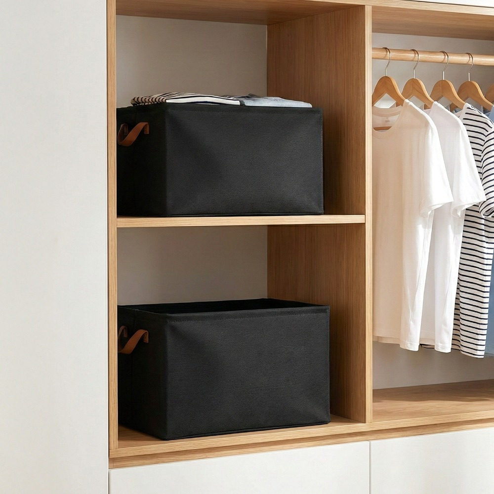4pcs Set Storage Box with Handles for Folding Clothes