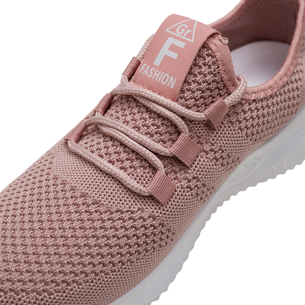 Pink Women's Running Trainers, Lightweight Slip-On Sneakers