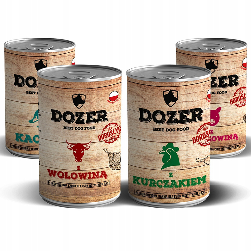 TEMU Dog Wet Food Mix Cans 4x400g (1x Beef + Duck + Chicken + Beef)