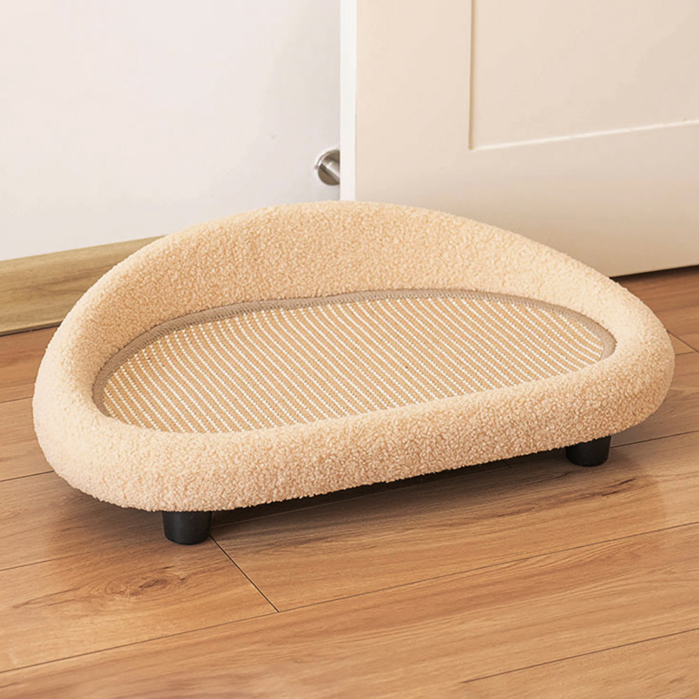 TEMU 3-in-1 Cat Scratching Board Cat Sofa Raised Cat Bed Pet Scratch Bed Cat Cave Pet Bed Nest For Kittens Puppy Bedroom 61x38x18cm