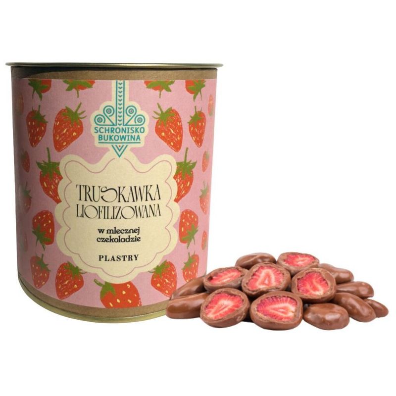Image of Freeze-dried Strawberries In Milk Chocolate 100g - Bukowina Shelter