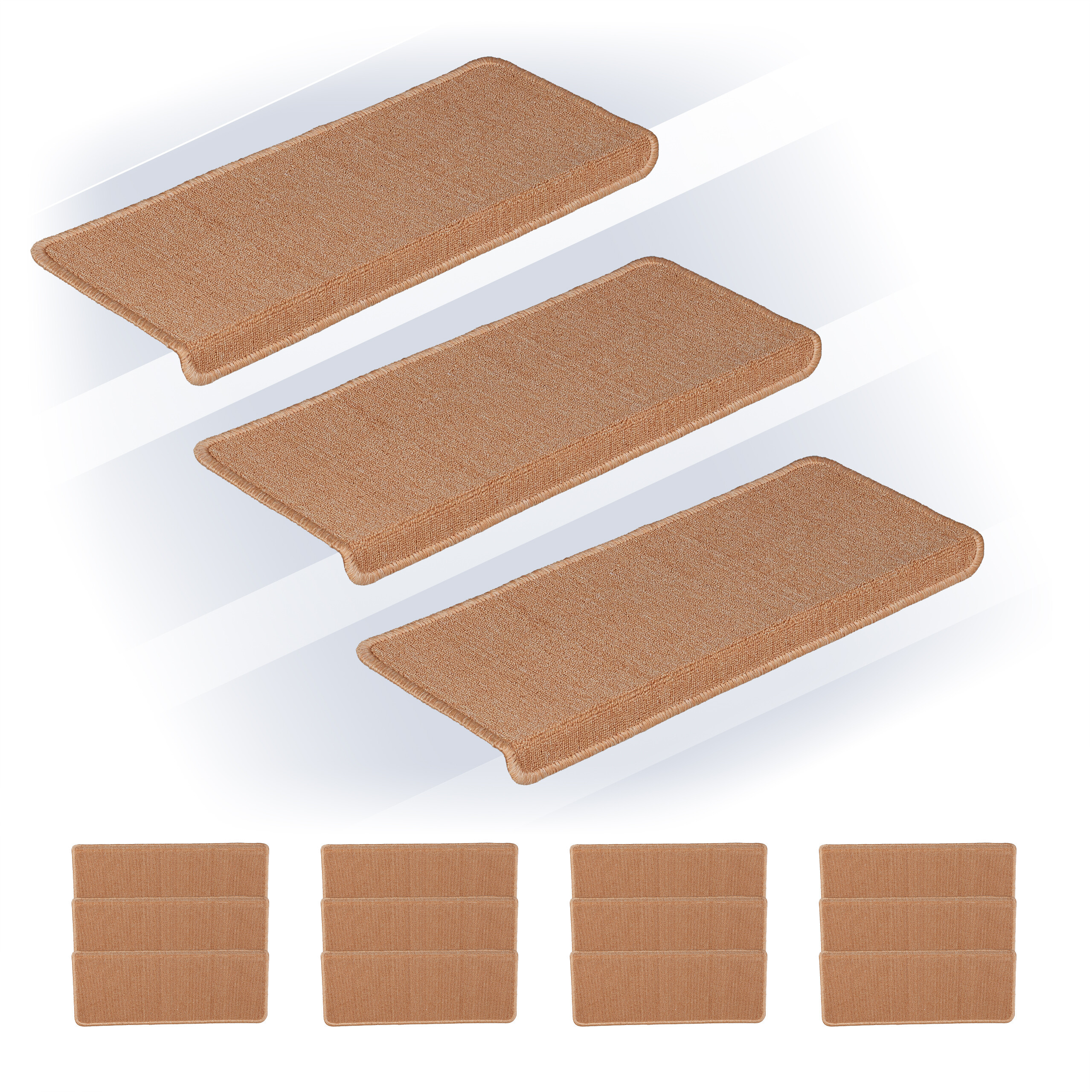 15 Beige Stair Treads