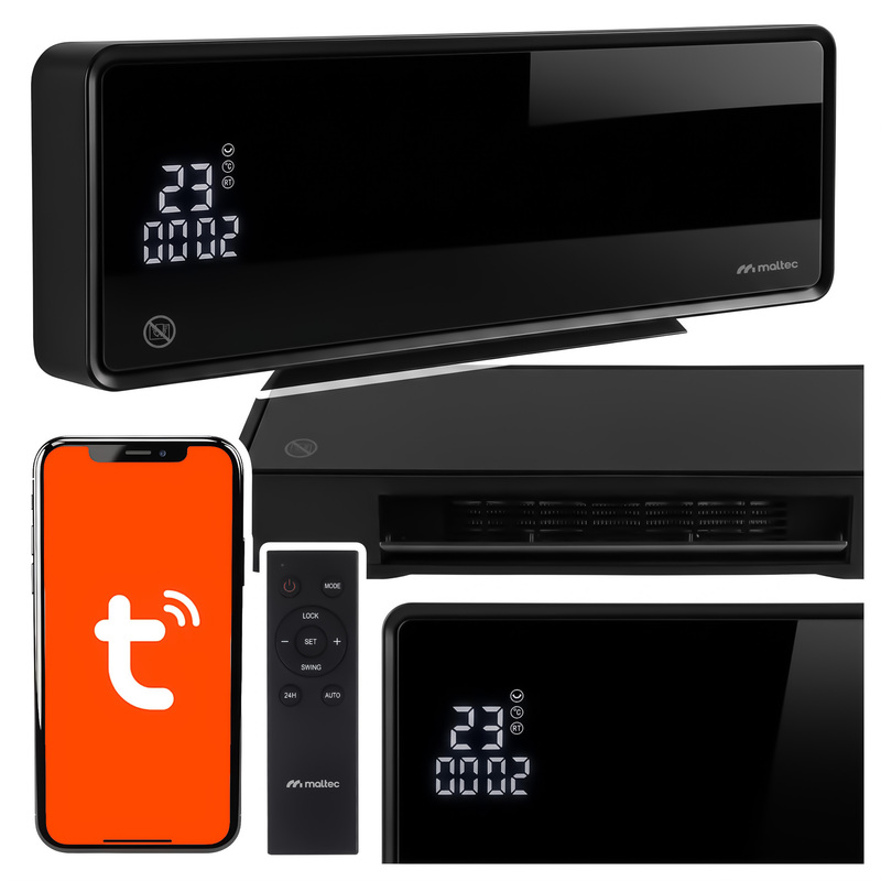 Image of Air Curtain Powerful Heater Energy-efficient Wifi Remote Timer 2000w Pt5800w-bl