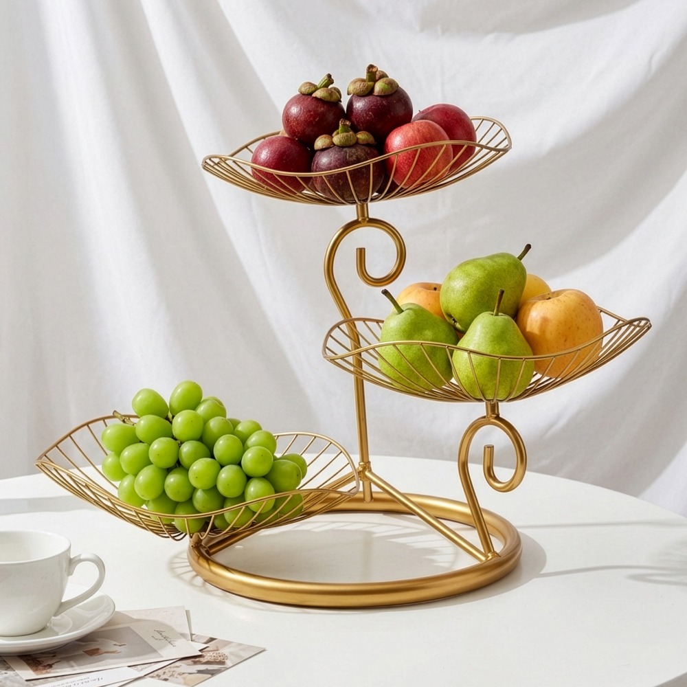 TEMU 3 Tier Fruit Basket Stand, Countertop Fruit & Vegetable Storage Organizer, Multi-functional Kitchen Rack For Produce