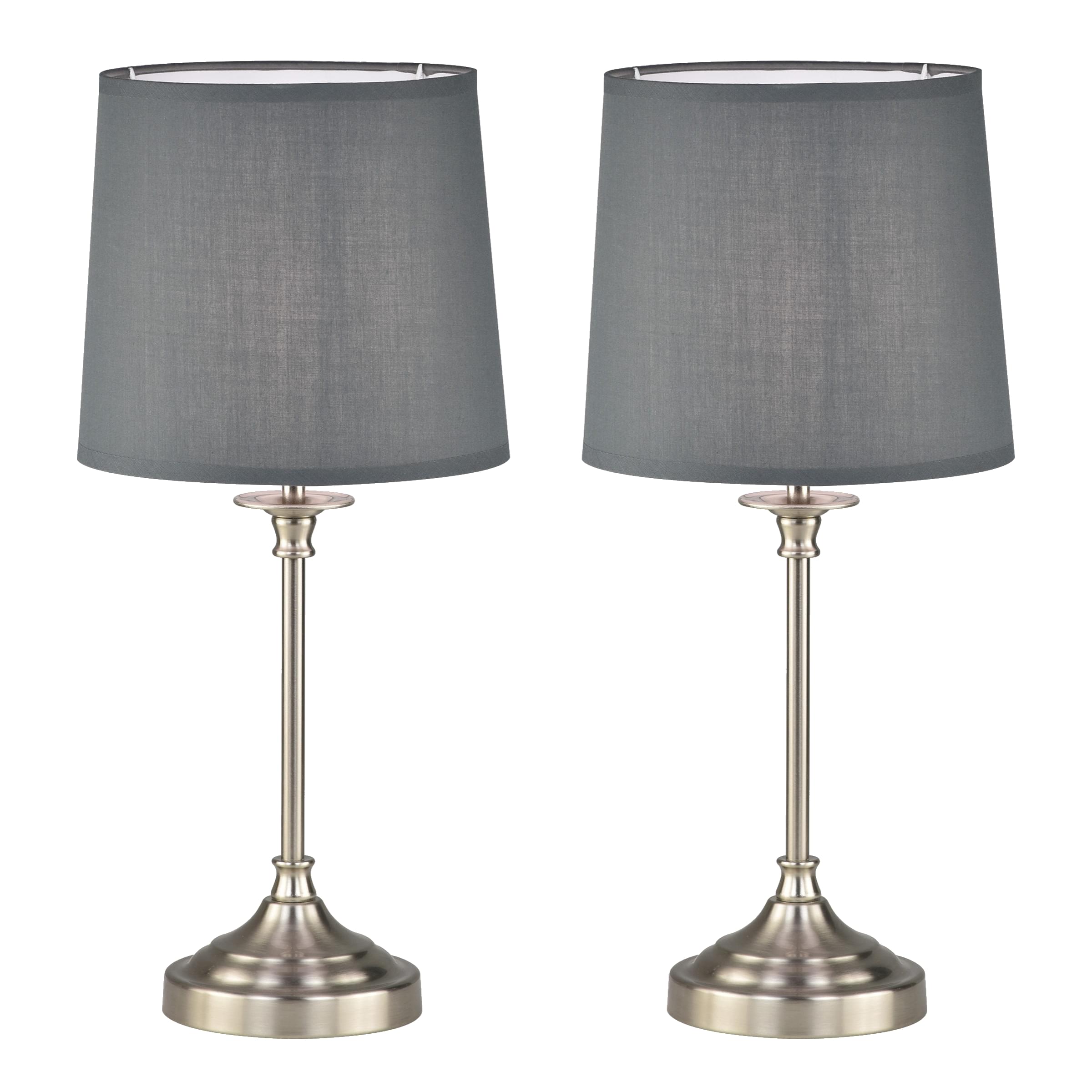TEMU Set Of 2 Chester - Brushed Nickel Lamps