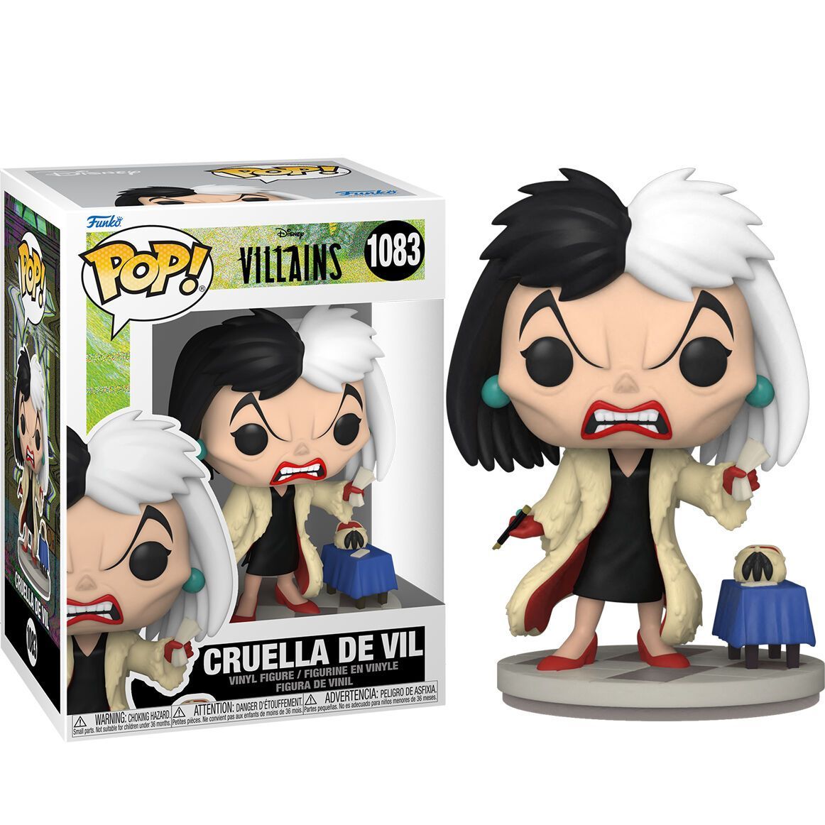 TEMU Funko Pop de Disney 101 Dálmatas de Vil 1083 - Figura de vinilo coleccionable
