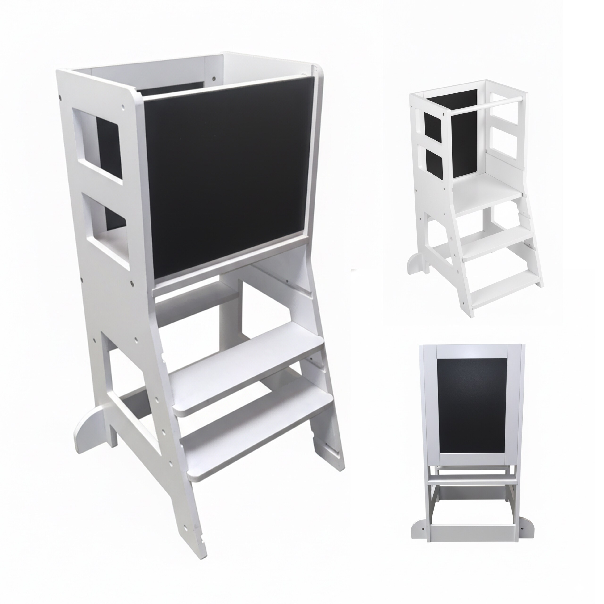 White Learning Tower - (w)40 X (h)86 X (d)44 Cm