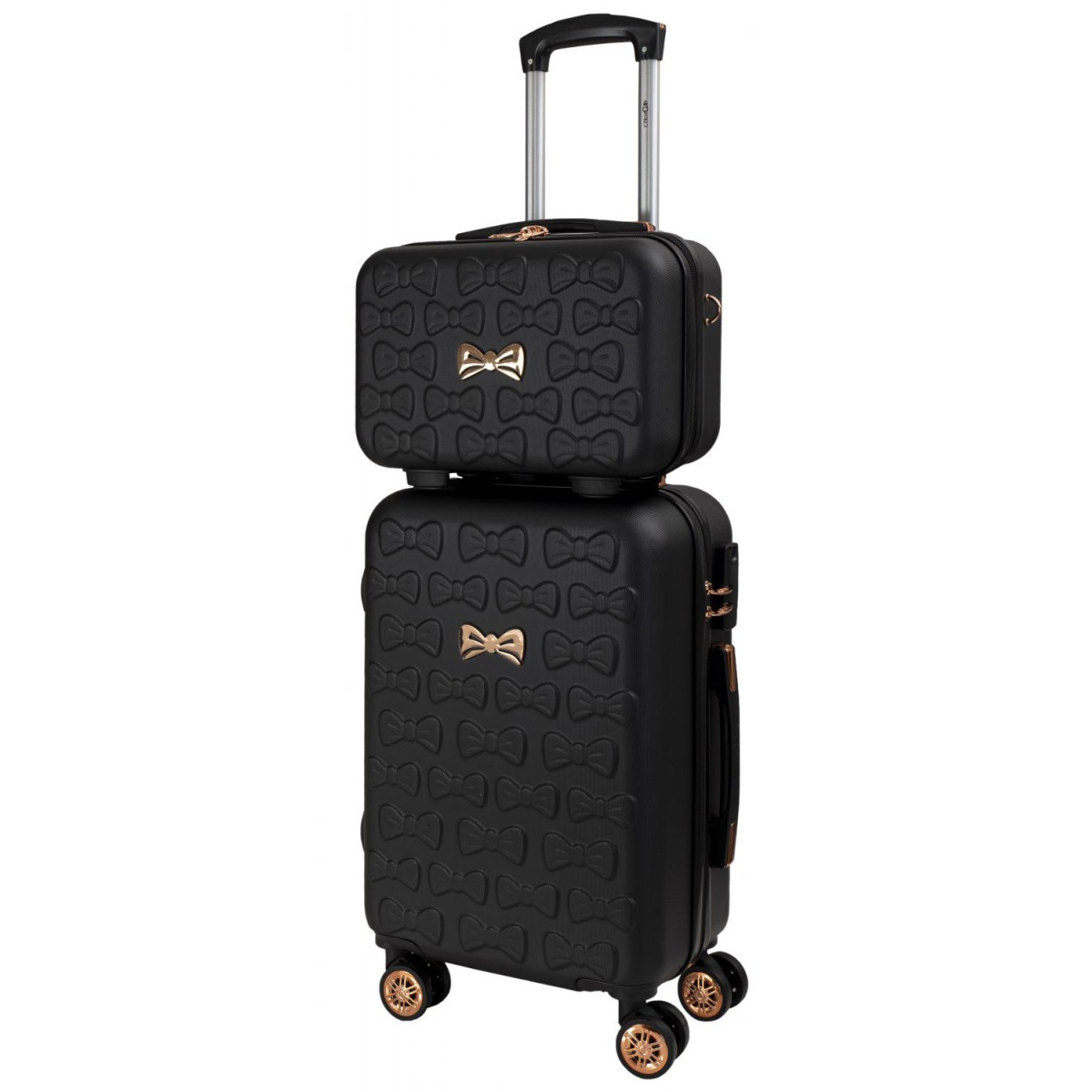 TEMU 5591 Set Of 2 Abs Hardshell Trolley Luggage, And Carry-on Suitcases, Rigid Trolley With Spinner Wheels 55x40x20 And Rigid Carry-on Luggage