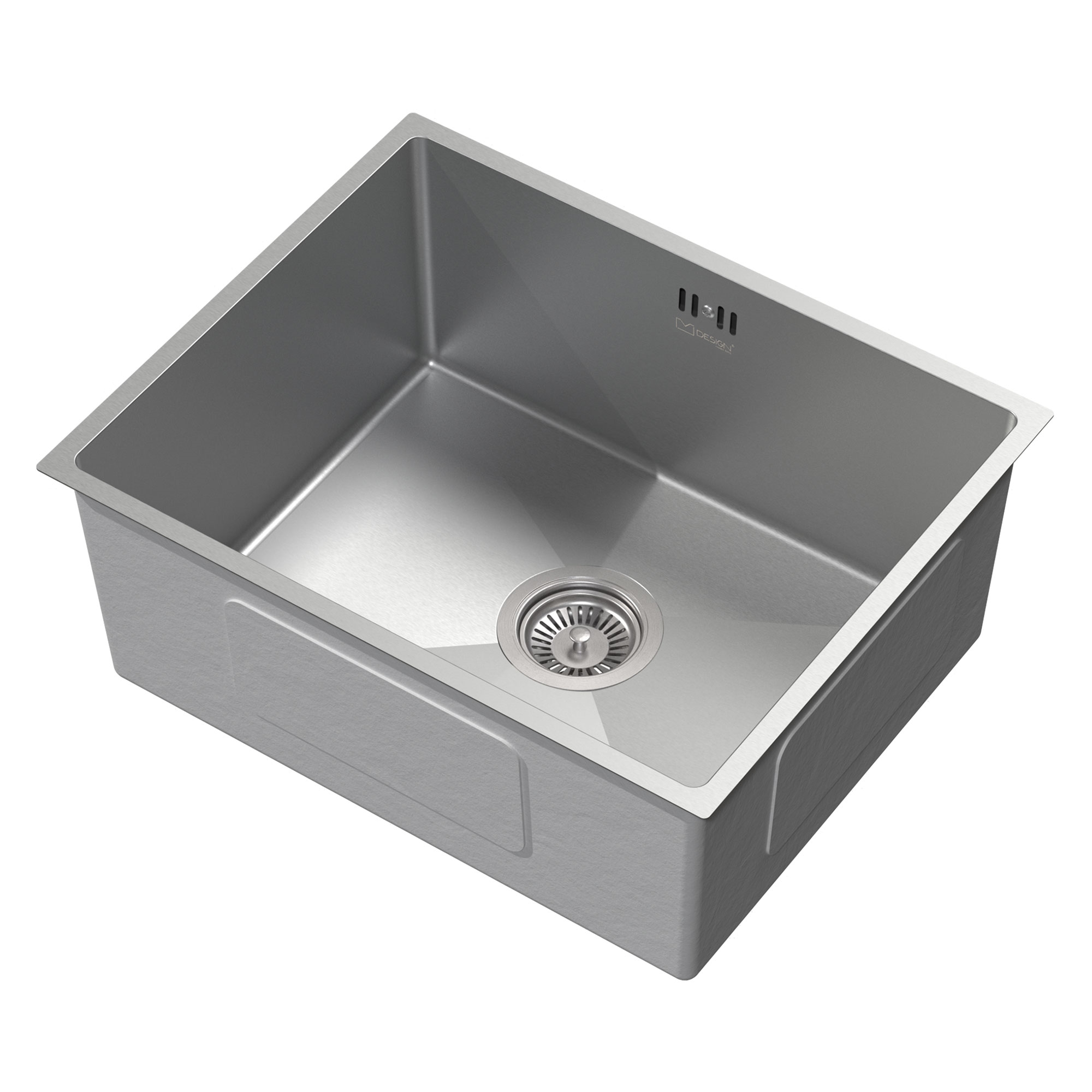 Image of Ml-design Stainless Steel Sink, Rectangular Kitchen Sink, 1 Bowl, Built-in Sink, Undermount Sink, Stainless Steel Sink With Drain And Overflow Set, Single Bowl With Siphon, Kitchen Wash Basin Sink