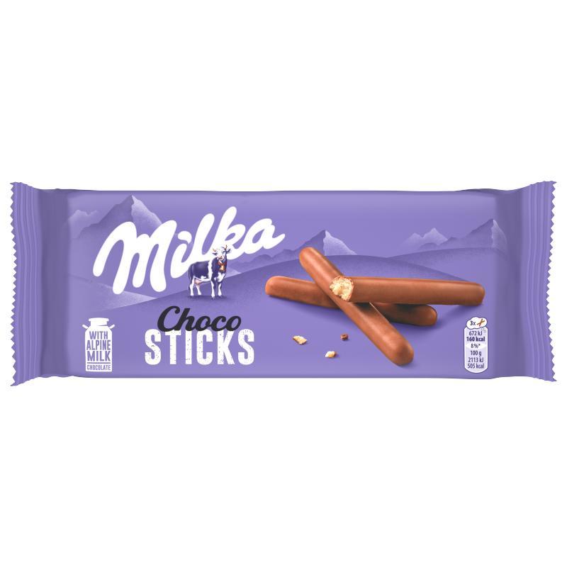 Milka Choco Sticks, Biscuits Coated With Milk Chocolate - 112 G