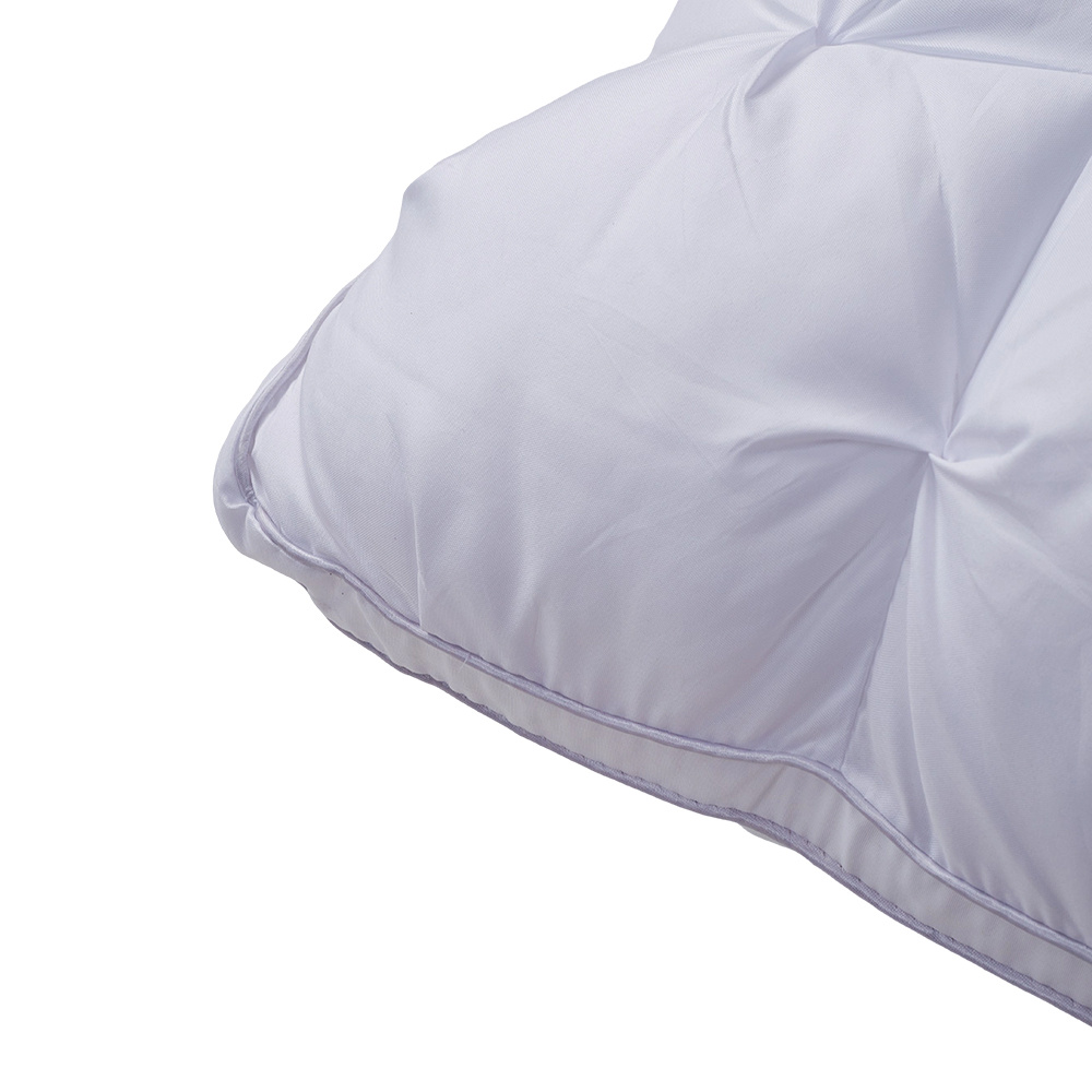 2pcs Neck & Spine Support Pillows for Relaxing Sleep | Breathable Moisture-Wicking 100% Polyester, Contemporary Elegant White Pleated Bed Pillows for Home & Hotel Use, 74*48cm, High Bounce Back 800g Fillings