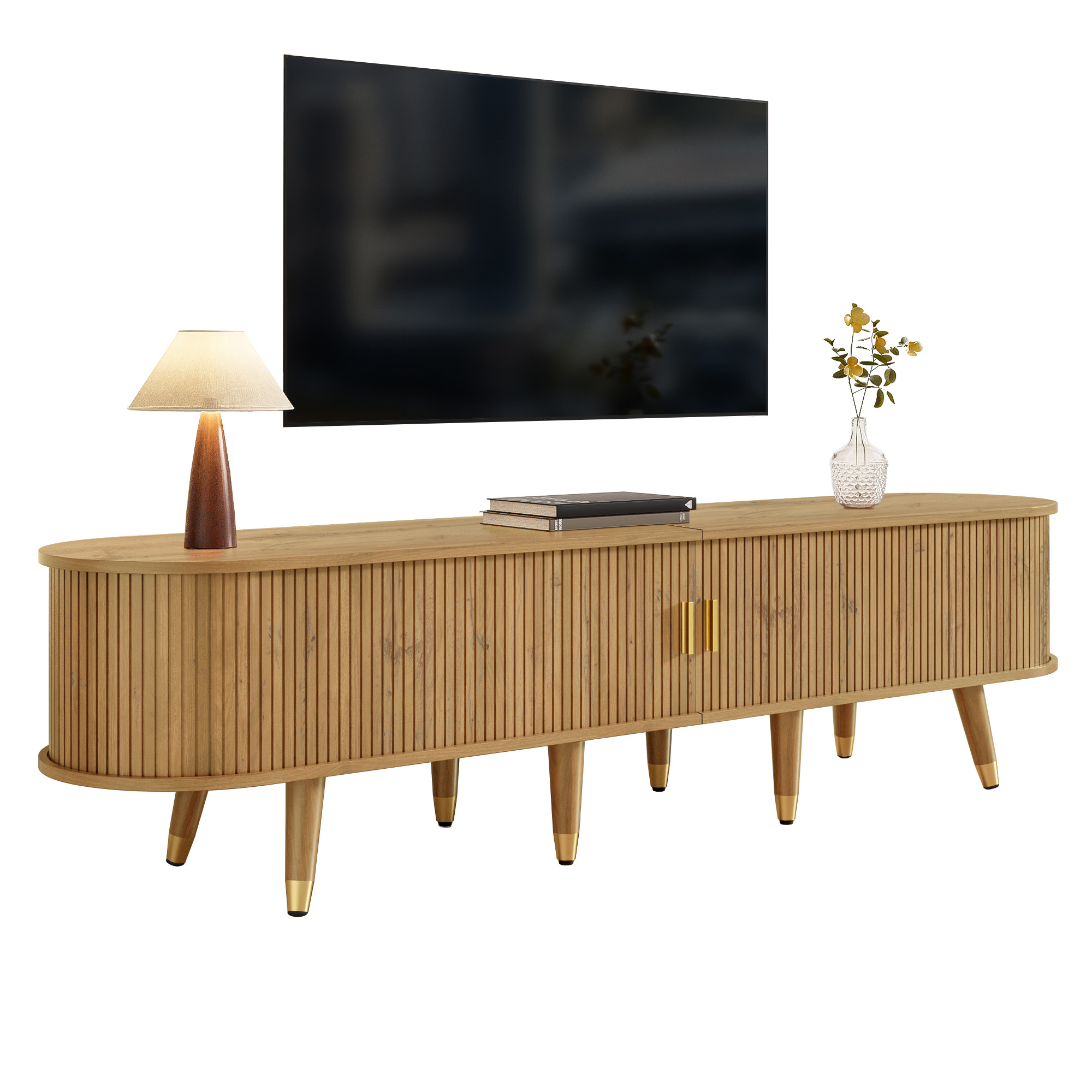 Image of Tv Cabinet With Sliding Doors, Tv Furniture, Tv Stand, Lower Tv Cabinet, Tv Mount. .