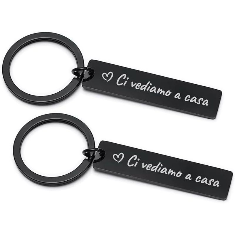 TEMU Portachiavi Ci a Casa - Portachiavi in Metallo - Regalo per Convivenza