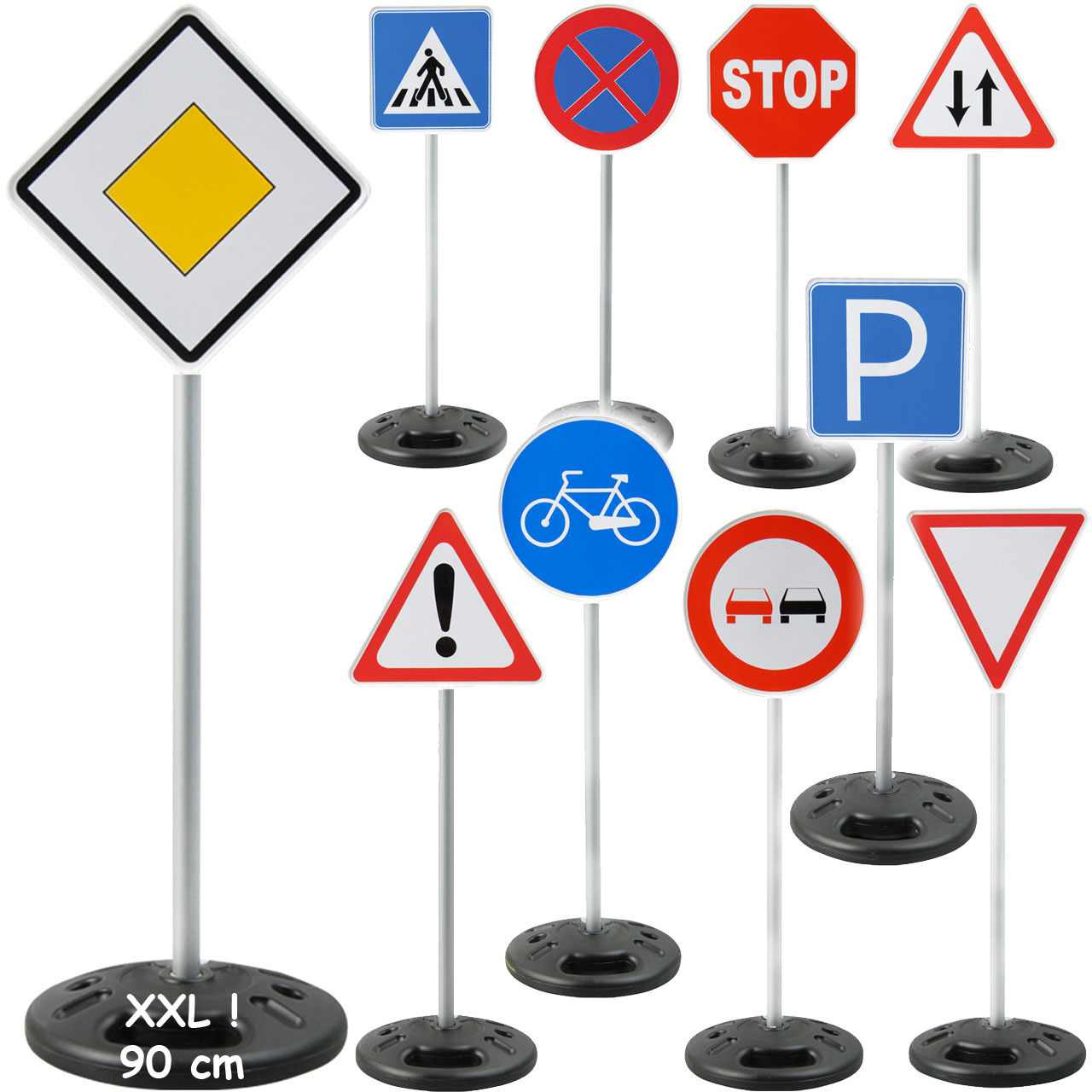 10pcs: - Xxl - 90 Cm ! - Large / - Waterproof - For Outdoor Use - Plastic - Road Signs - Signs For Slippery...