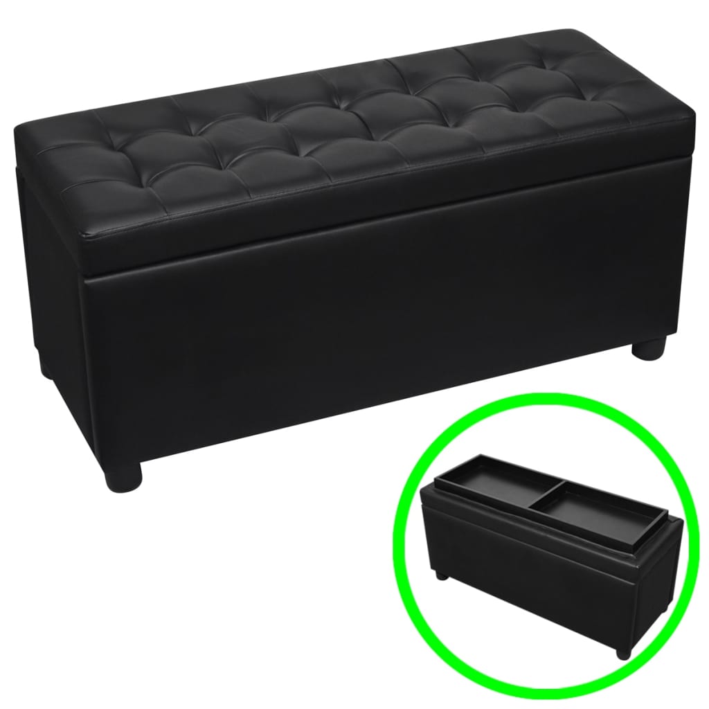 Vidaxl Stool Ottoman Leather Bench Cube Stool Multiple