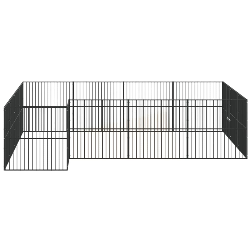 Chelsea Dog Playpen with 16 Panels in Galvanised Steel