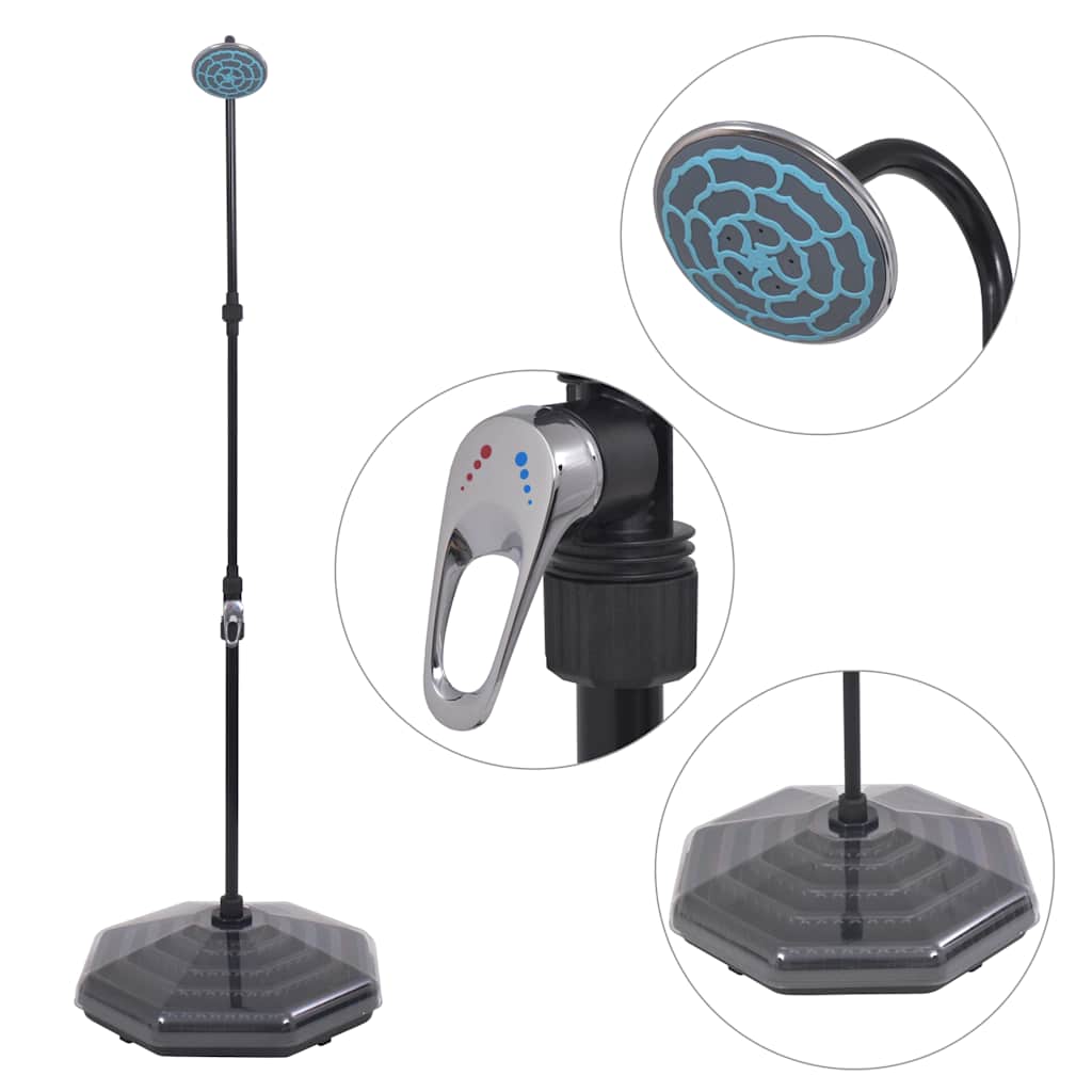 Image of Solar Shower Garden Shower Outdoor Shower Pool Shower Camping Shower Camping Solar Shower Outdoor Black 20l Aluminum Hdpe Abs Shower Head