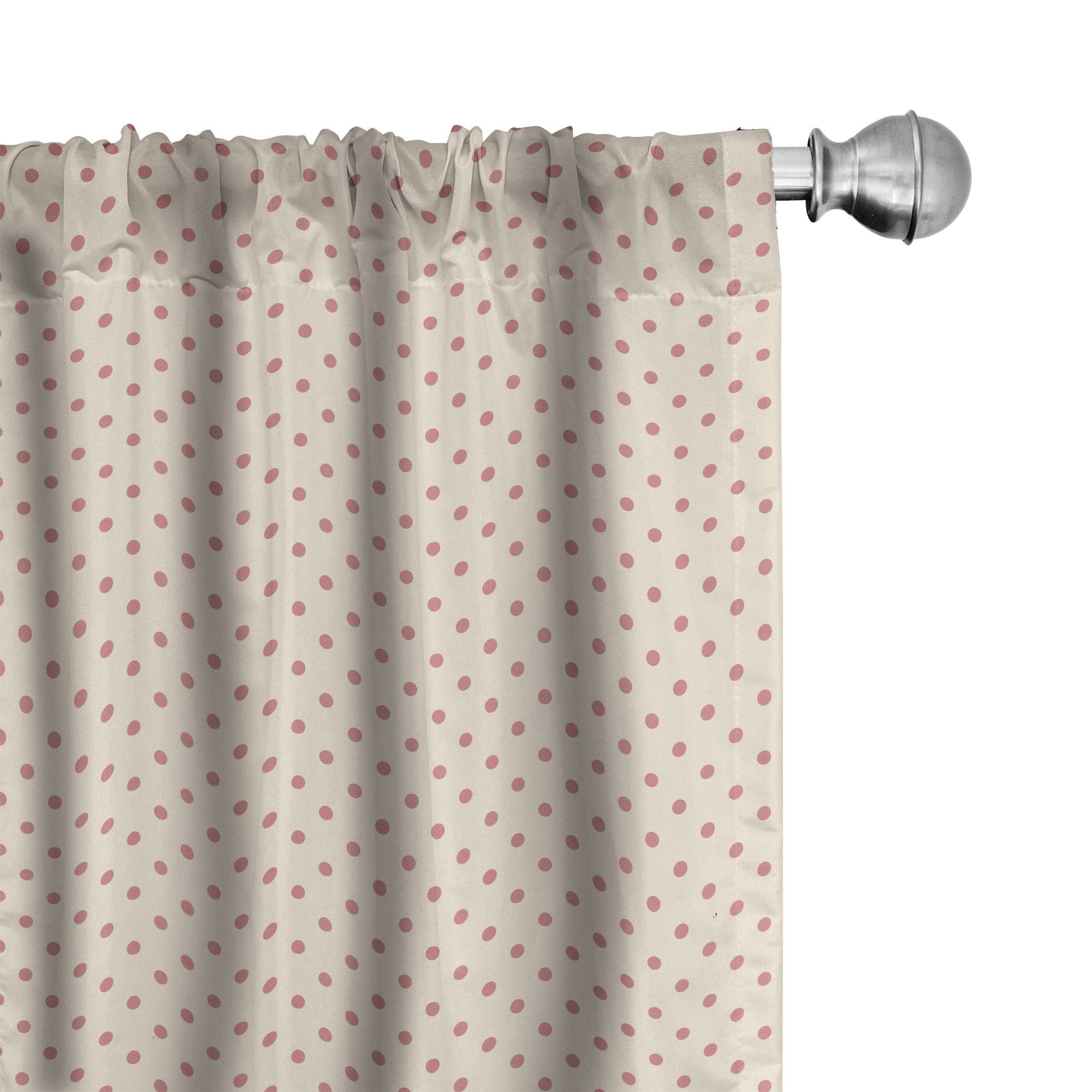 Image of Natural-colored Window Curtains, Minimalistic Round , Lightweight Decorative 2-panel Set With Rod Pocket, 2 Pieces 150 Cm X 175 Cm, Dried Roses And