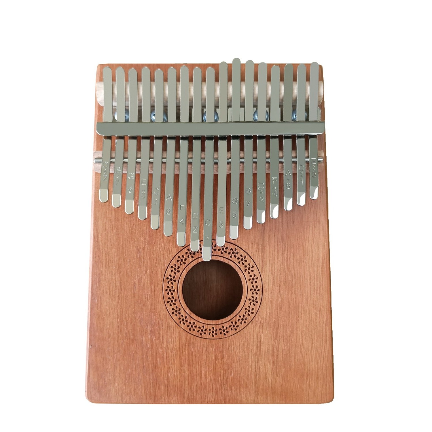 Image of 17-key Piano Set In Dark Brown Wood - 22 X 18 X 6 Cm - For Fun Musical Playing On The Go Or At Home, Musical Instrument Piano