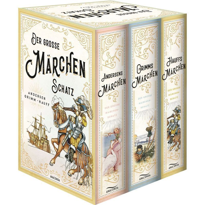 Image of Book: The Great Fairy Tale Treasure (andersen's Fairy Tales - Grimm's Fairy Tales - Hauff's Fairy Tales) (3 Volumes In A Slipcase) / Wilhelm Grimm (et Al.) (german)