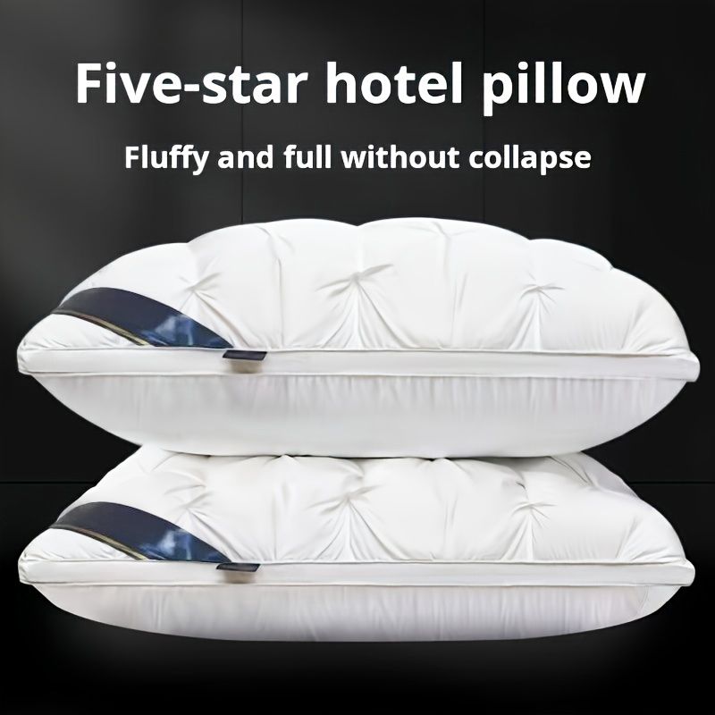 Two Comfortable Pillow for Sleeping, Luxury Hotel-Quality Bed Pillows, White Standard Style, Pillow for Sofa/ Bed/ Car Seat