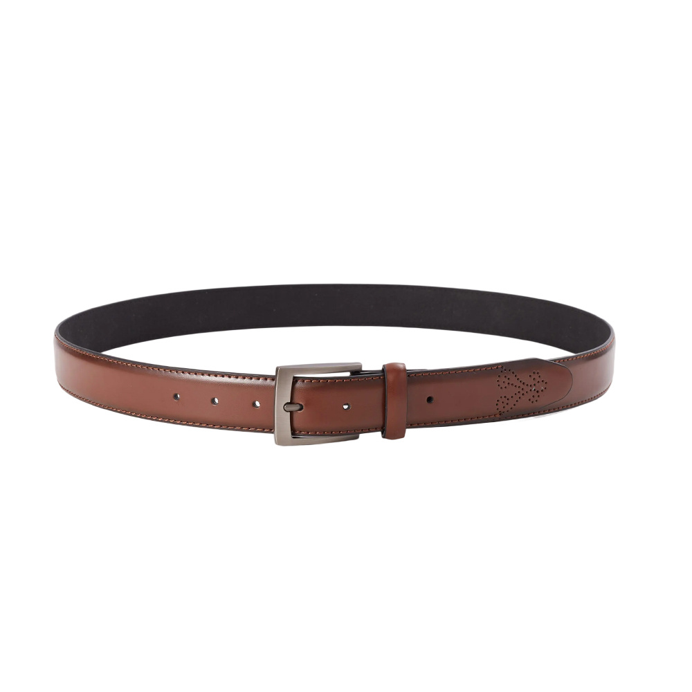 Men's Adjustable Perforated Embossed Belt Strap