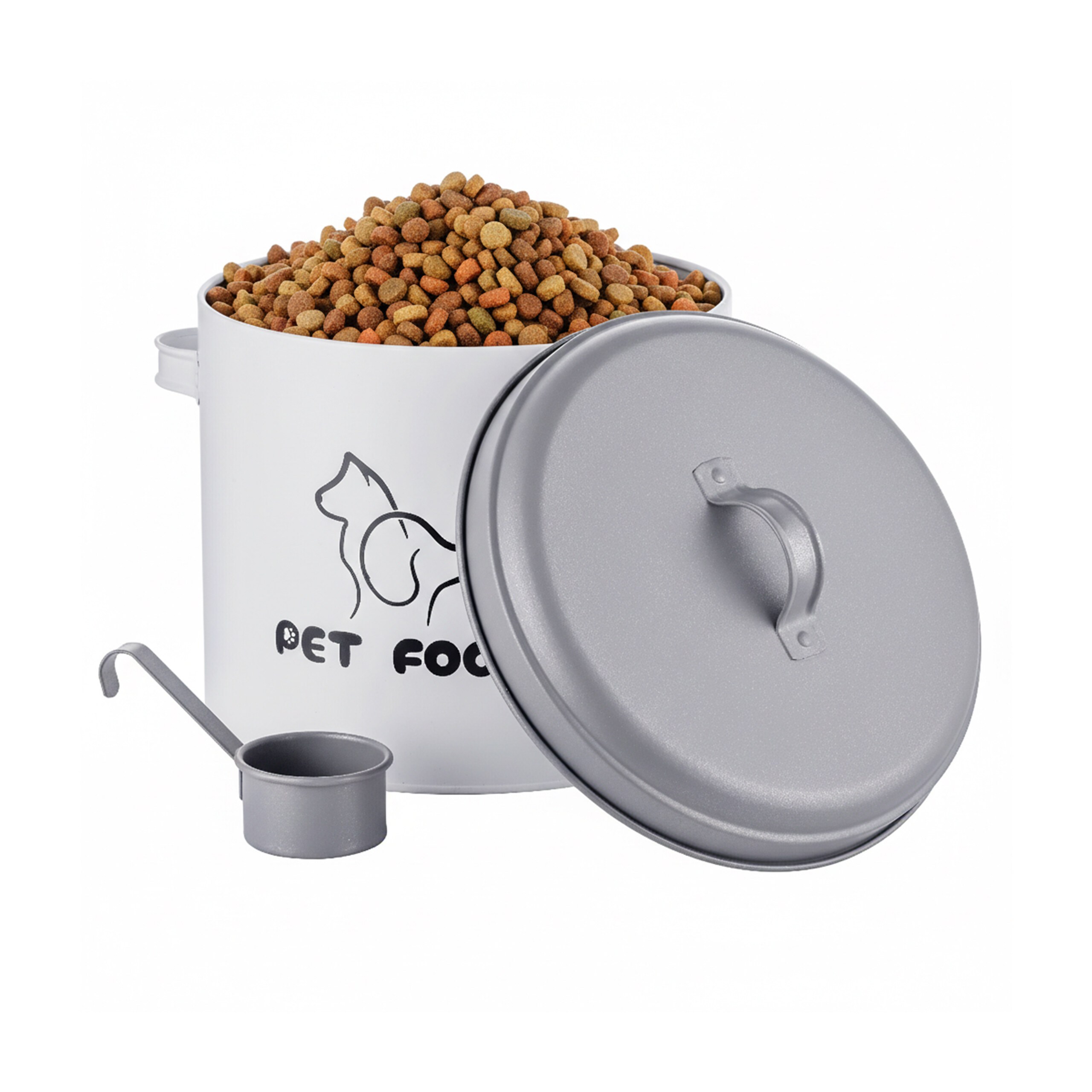 Round" Feeding Box In White/grey - 5l