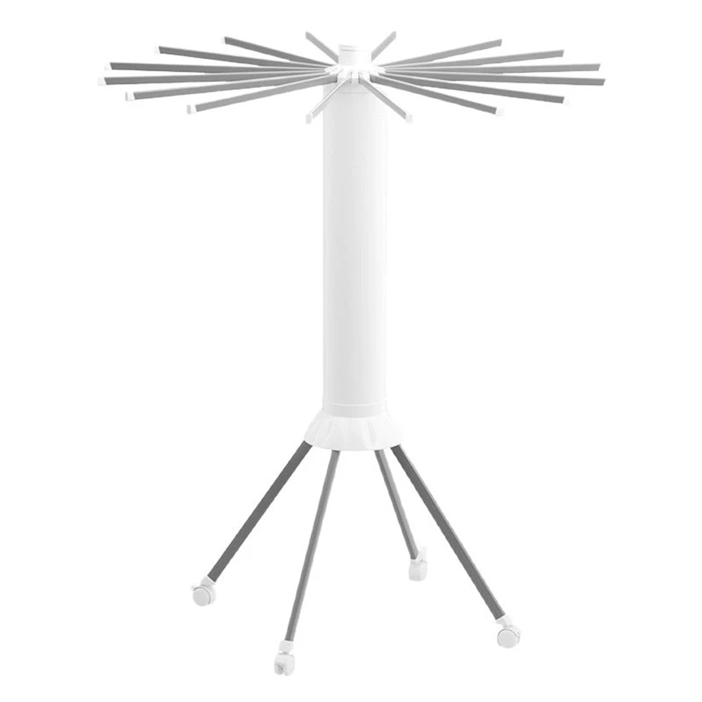 Image of Clothes Airer Foldable Clothes Dryer Portable Floor Dryer Space Rotating Extendable Laundry Room Balcony 16 Steel Silver