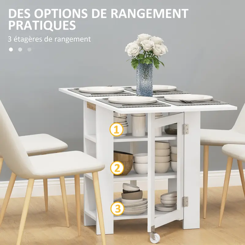 Table Pliante HOMCOM, Table Ronde à Abattant Pour Petits Espaces, Table Pliable Avec Pattes En Bois Pour Cuisine Salle A Manger Blanc Vieilli Table Pliante HOMCOM, Table Ronde à Abattant Pour Petits Espaces, Table Pliable Avec Pattes En Bois Pour Cuisine Salle A Manger Blanc Vieilli