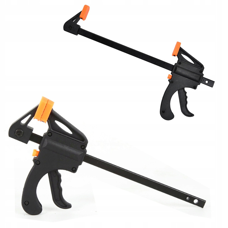 Image of Clamp Carpentry Single-handed 2pcs 120 Mm Quick-mounting Steel For Wood Anti-slip Handle