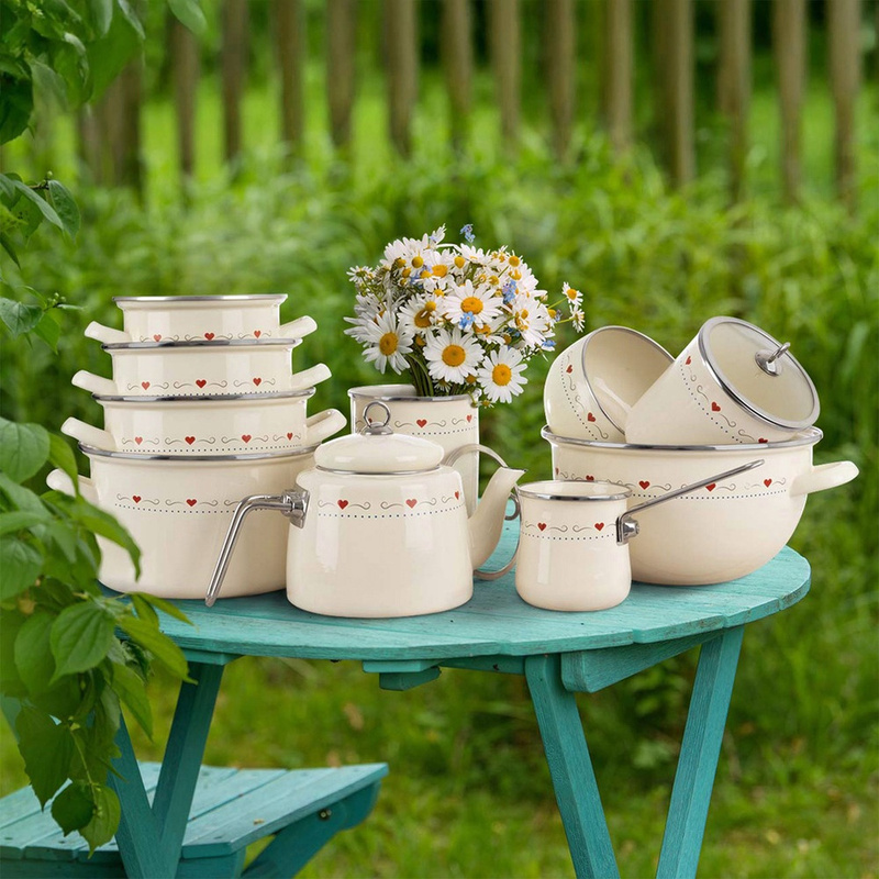 Image of Cream Enameled Kettle 1.6 L