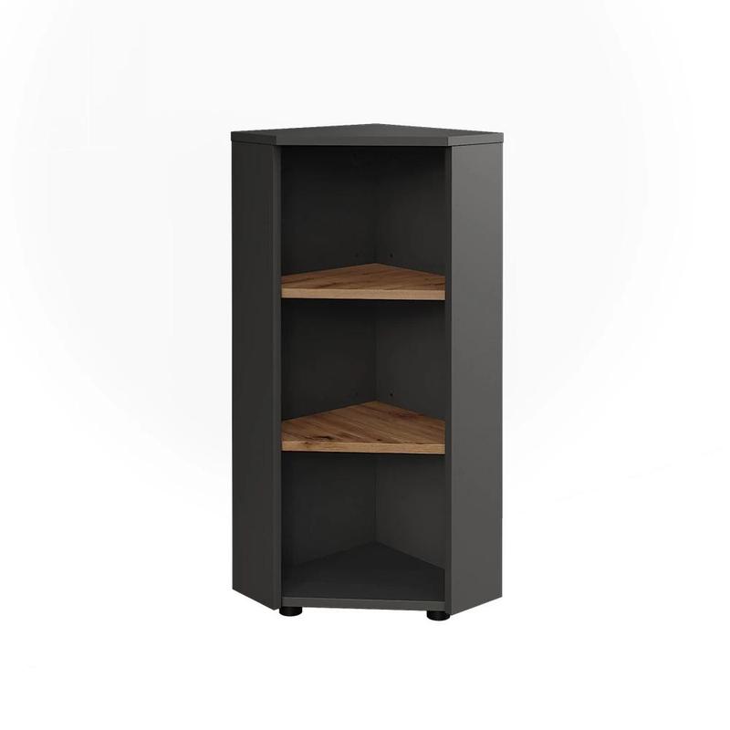 Image of Corner Cabinet Irma / 33 X 81 Cm, 3 Shelves, Bathroom Furniture, Bathroom Cabinet, Particle Board, 16 Mm