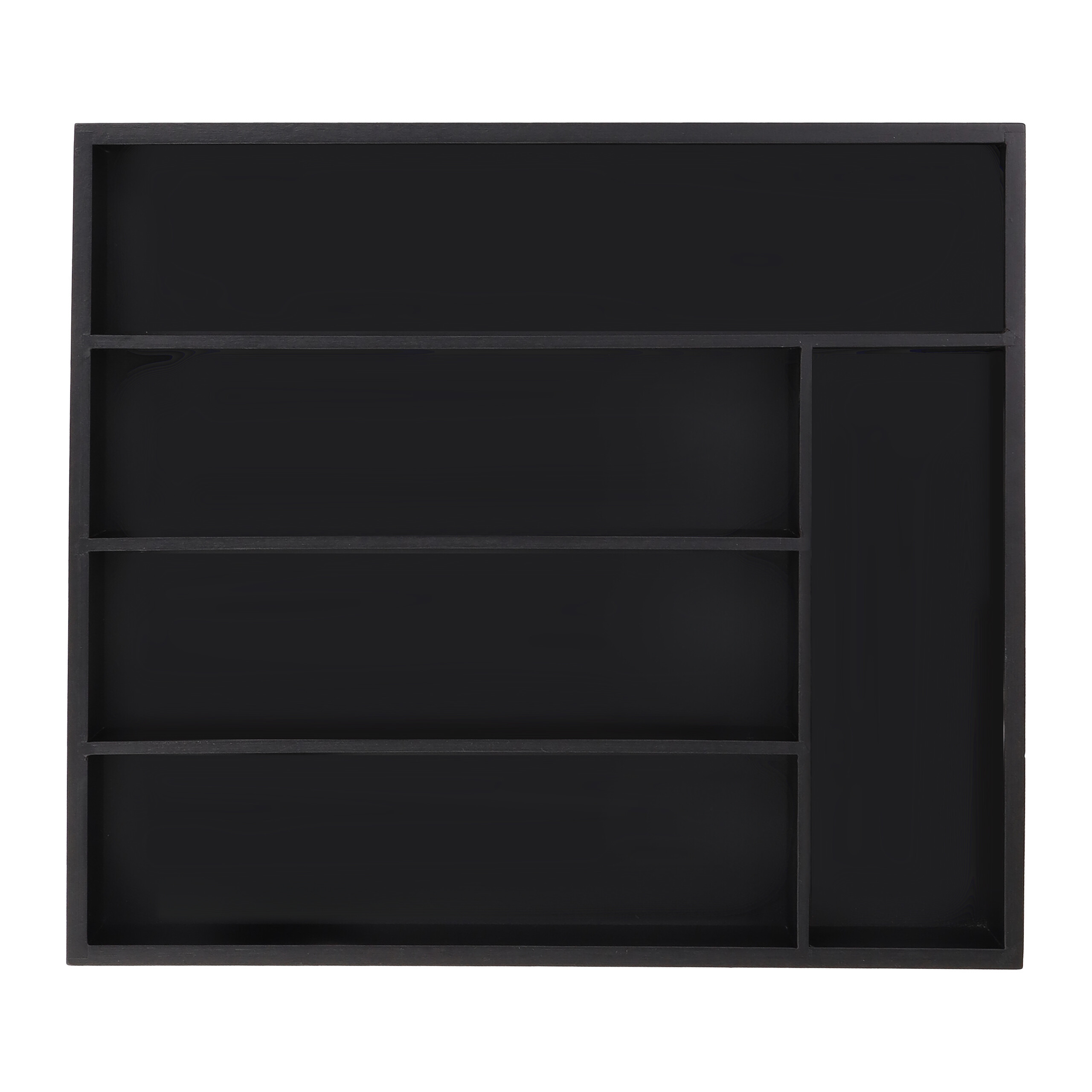 Cutlery Box In Black - (w)34 X (h)5 X (d)30 Cm