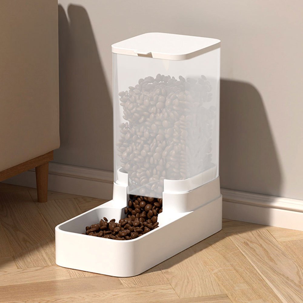 TEMU Cat Food Dispenser Feeding Dispenser Cat Food Bowl Pet Feeding Station 2.1kg Large Capacity Cat Feeder Dispenser Food Feeder Big Capacity