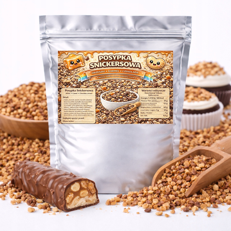 Snickers-style Topping - Caramel-nut Crumble For Cake Desserts, 50g