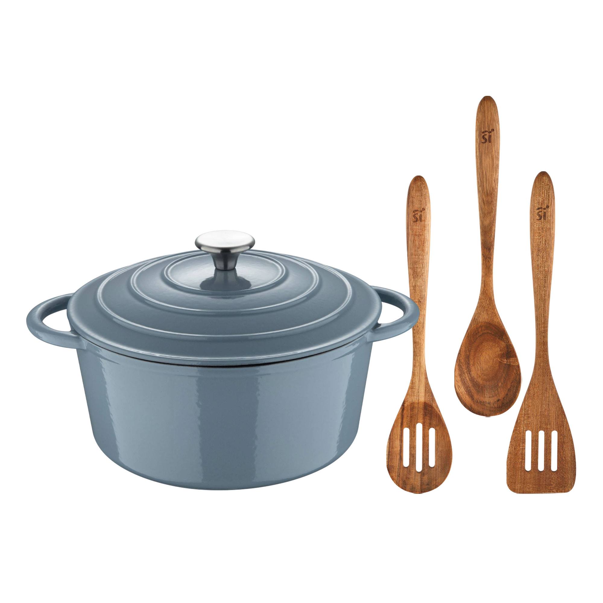 Sartenes Ø20/26cm + Cacerola Ø25,5x12cm (5L) + Wok Ø30cm + Utensilios en Hierro fundido...
