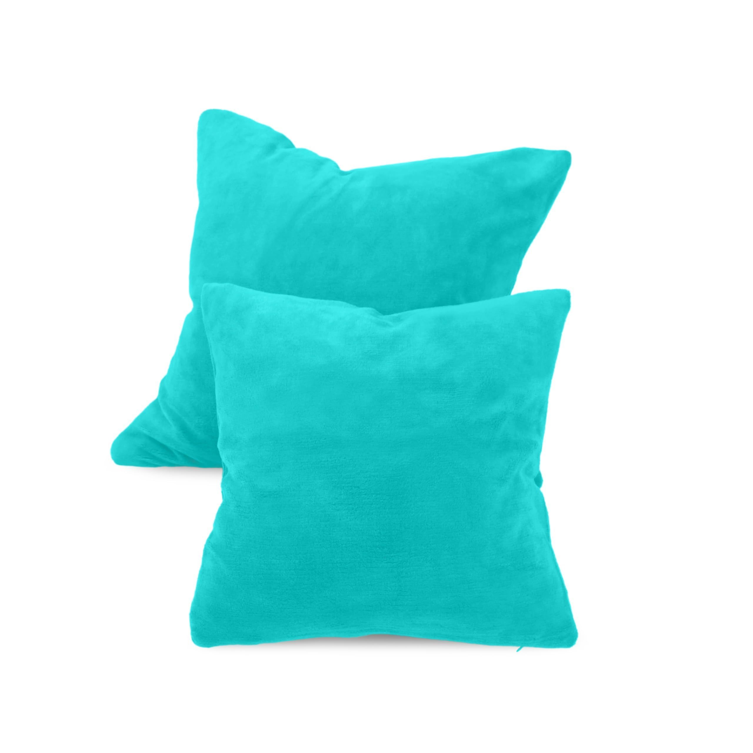 Decorative Pillow Cover Cushion Case, 2-pack, Plush Coral Fleece, 40x60 Cm, Without Filling, Decor For Couch Sofa Bed